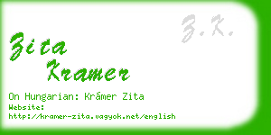zita kramer business card