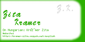 zita kramer business card